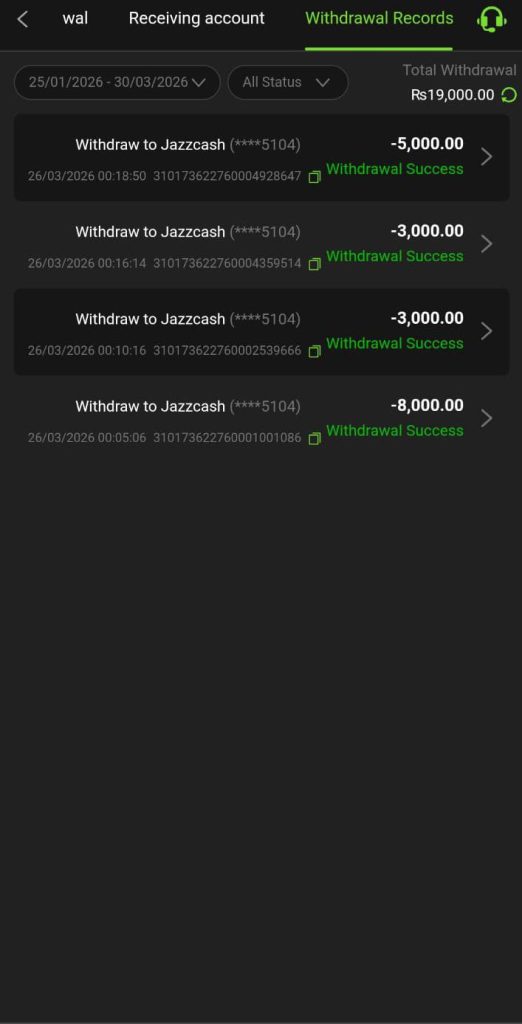 Bet939 Withdrawal Proof